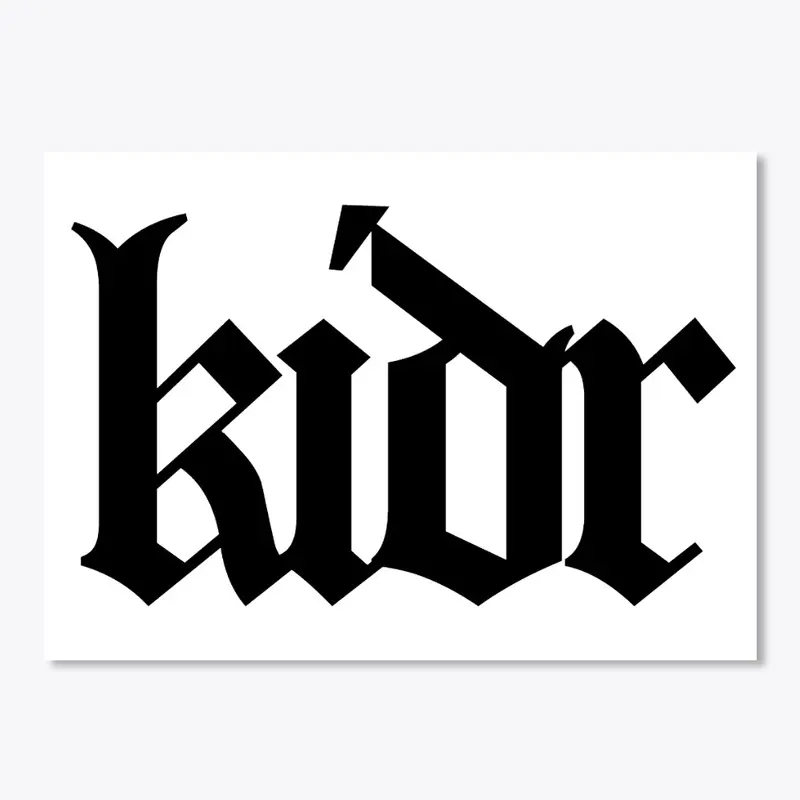 KIDR Logo (Black On White)