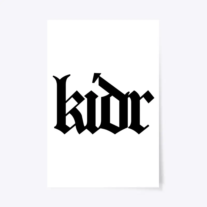 KIDR Logo (Black On White)